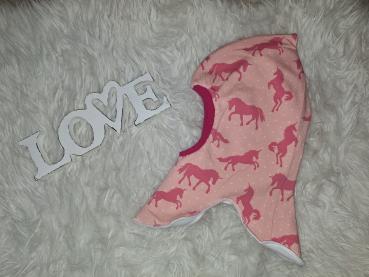 Schlupfmütze KU 48-50cm "Einhorn rosa"